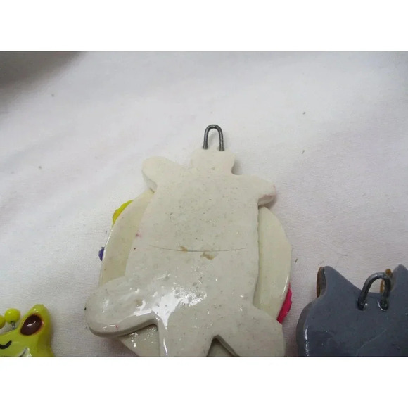 Giraffe Turtle Cat dough ornaments handmade holiday Christmas mobile child - Picture 3 of 6